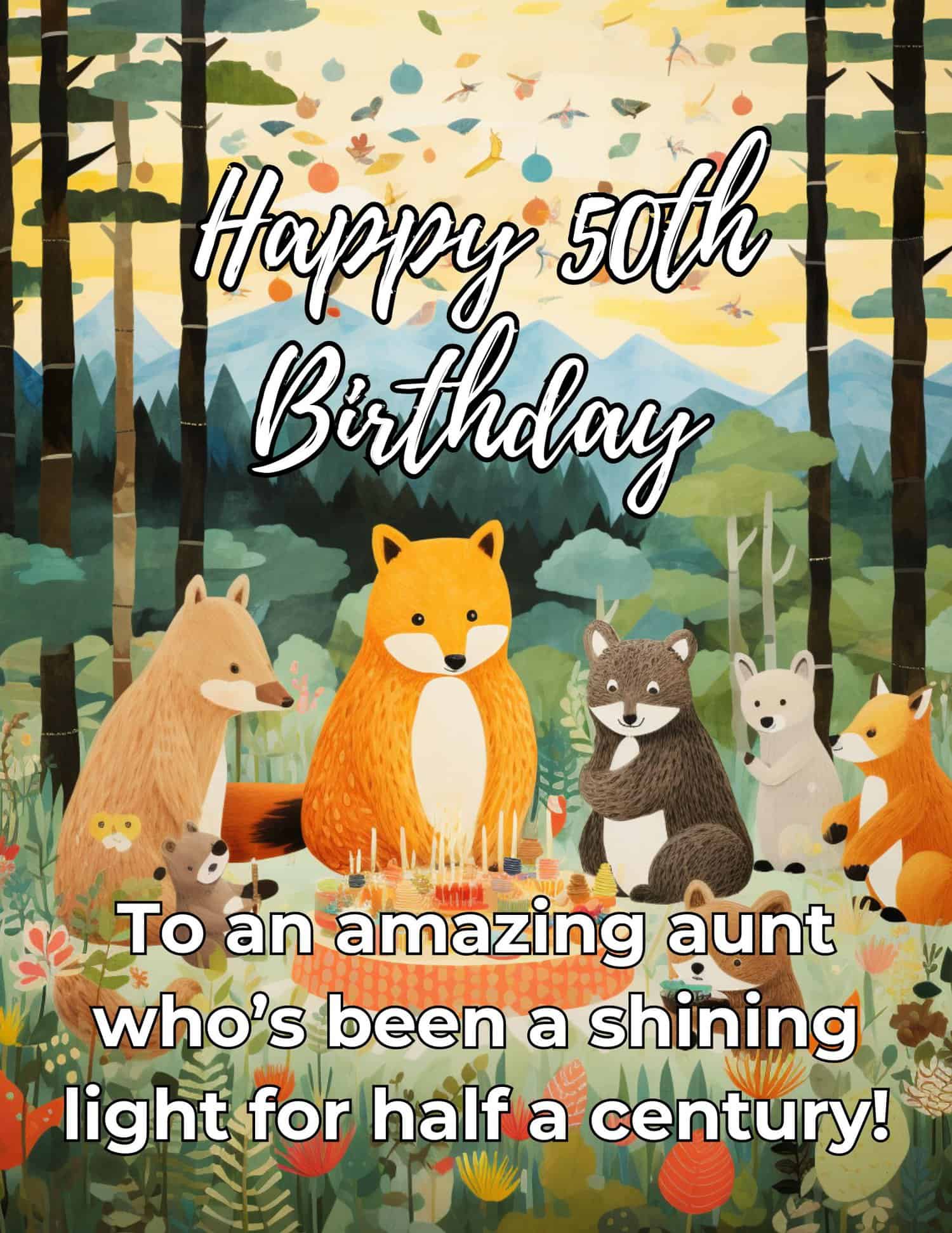 A collection of heartfelt and meaningful 50th birthday wishes tailored for aunts, celebrating their journey and the special place they hold in our lives.