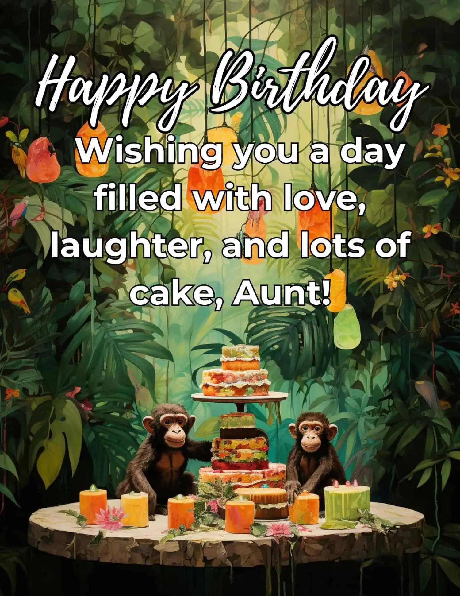A delightful collection of birthday messages for aunts, enhanced with emojis for a fun, expressive, and modern touch.