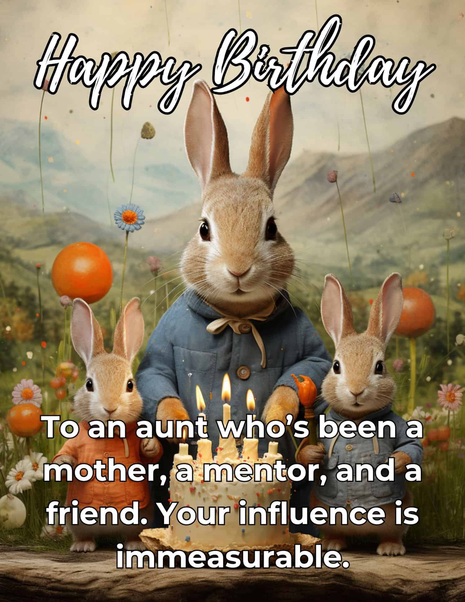 Expressive and heartfelt birthday wishes dedicated to aunts who are like mothers, celebrating their nurturing and loving presence in our lives.