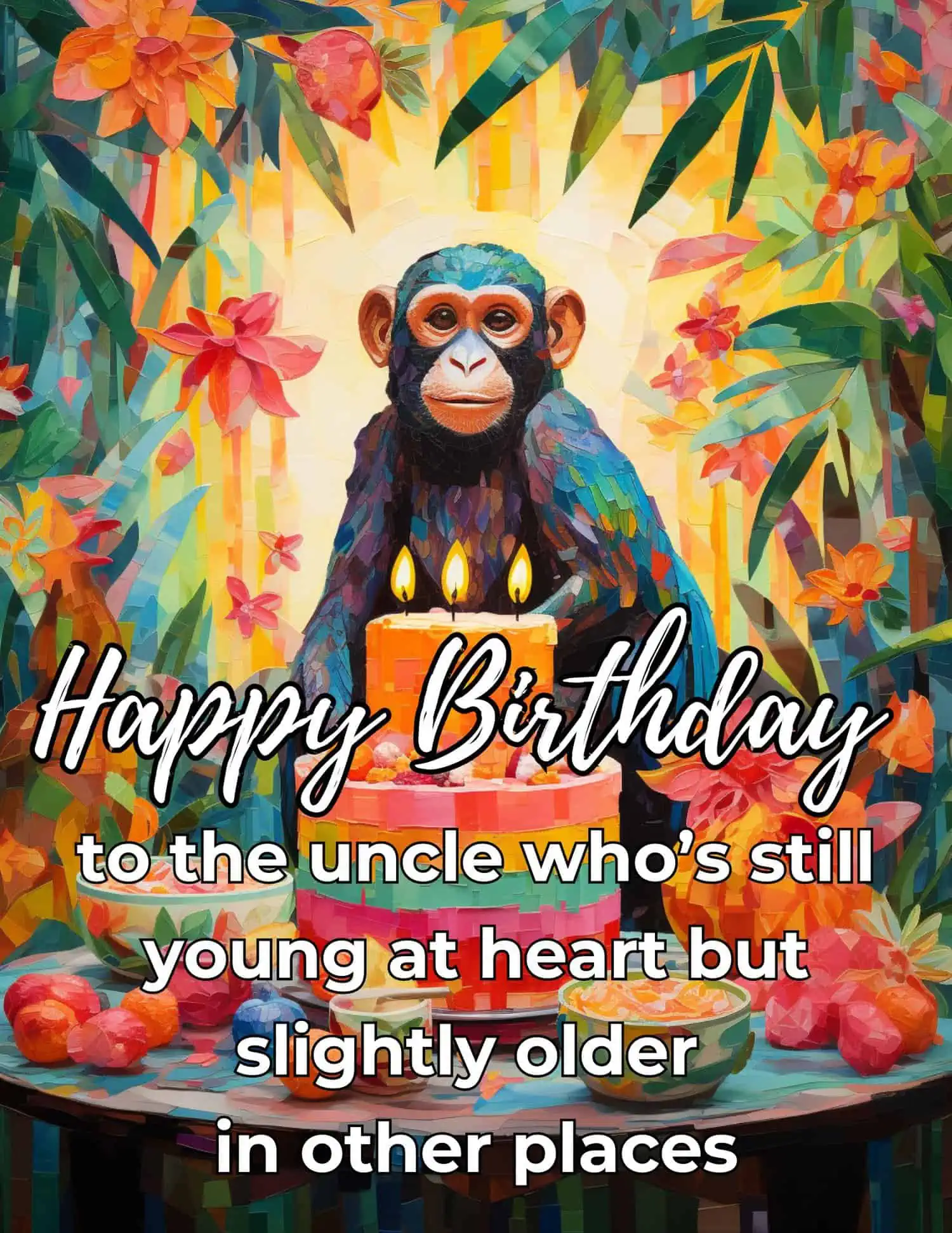 A delightful collection of humorous birthday wishes tailored for uncles, perfect for bringing laughter and joy to their special day.