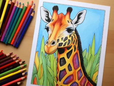 Giraffe Coloring Pages for Kids
