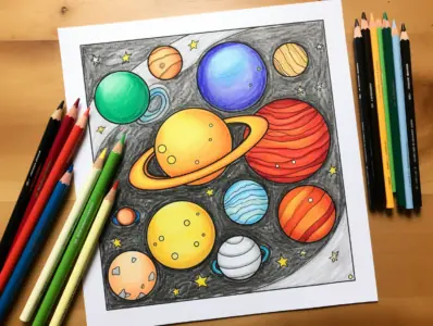 Outer Space Coloring Pages for Kids