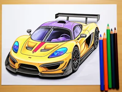 Race Car Coloring Pages for Kids