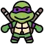 What animated movie features four characters named Leonardo, Michelangelo, Donatello, and Raphael? Icon