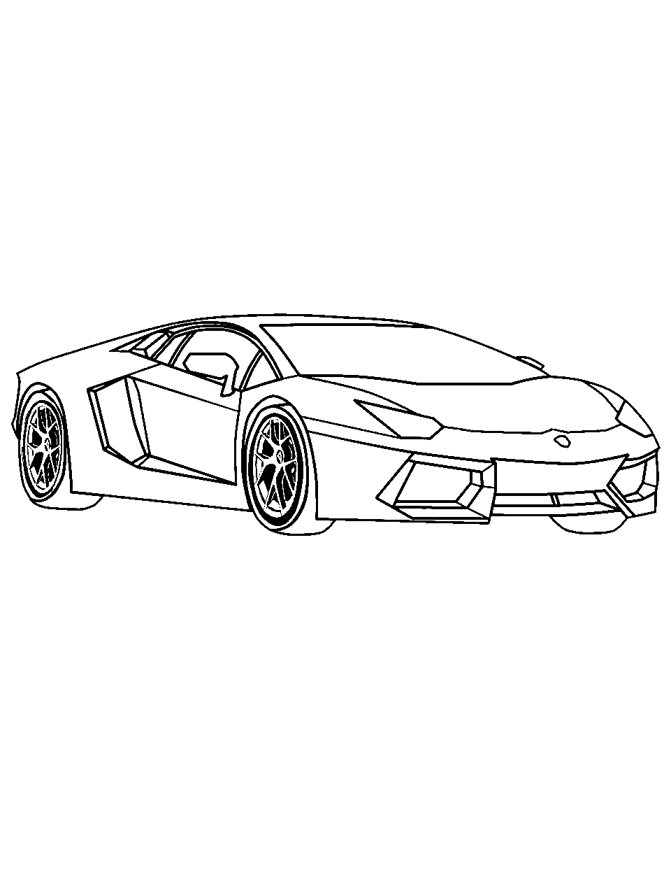 Hypercar Highlight Race Car Coloring Page - A modern hypercar with advanced aerodynamics.