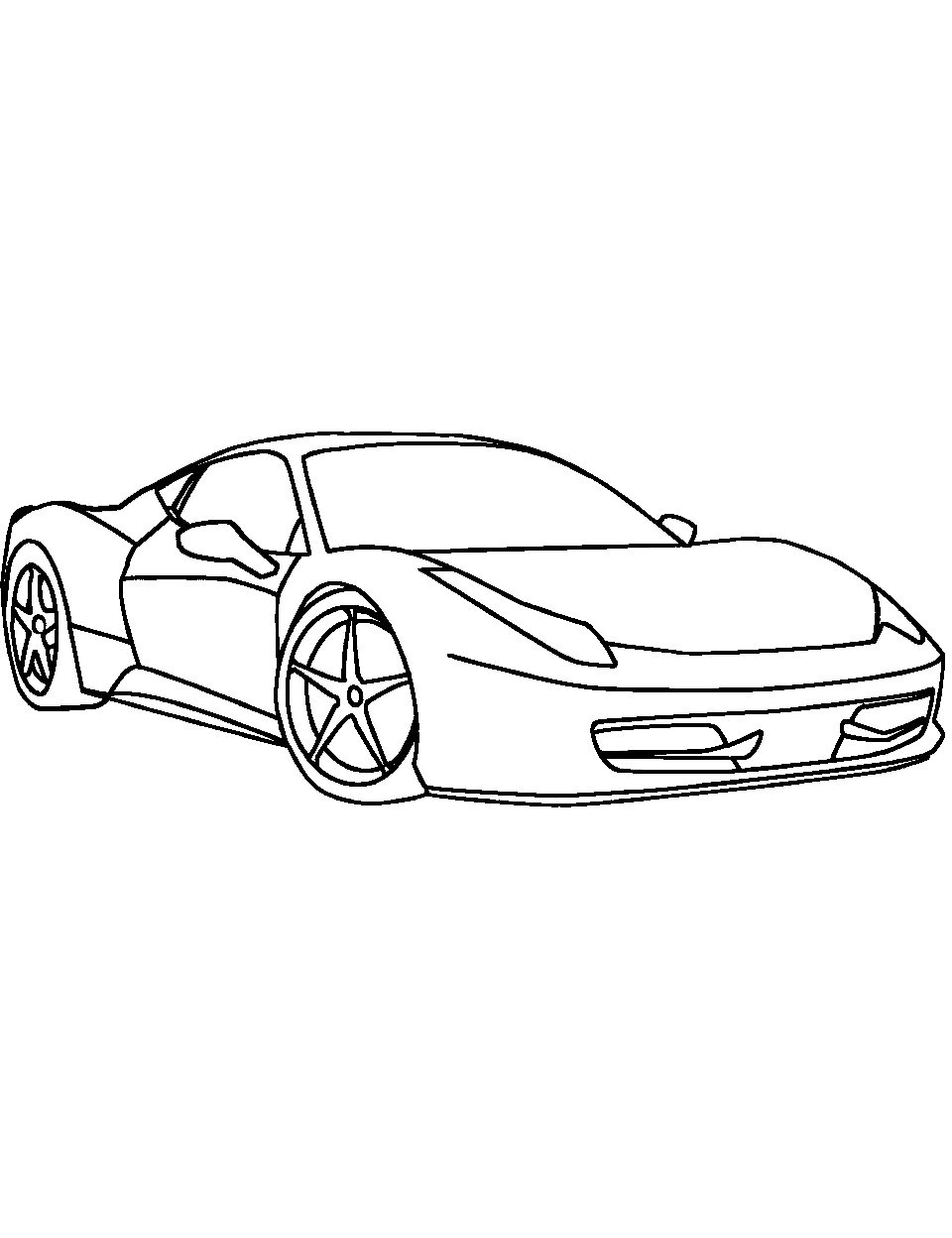 Racing Royalty Race Car Coloring Page - A luxury race car with elegant designs.