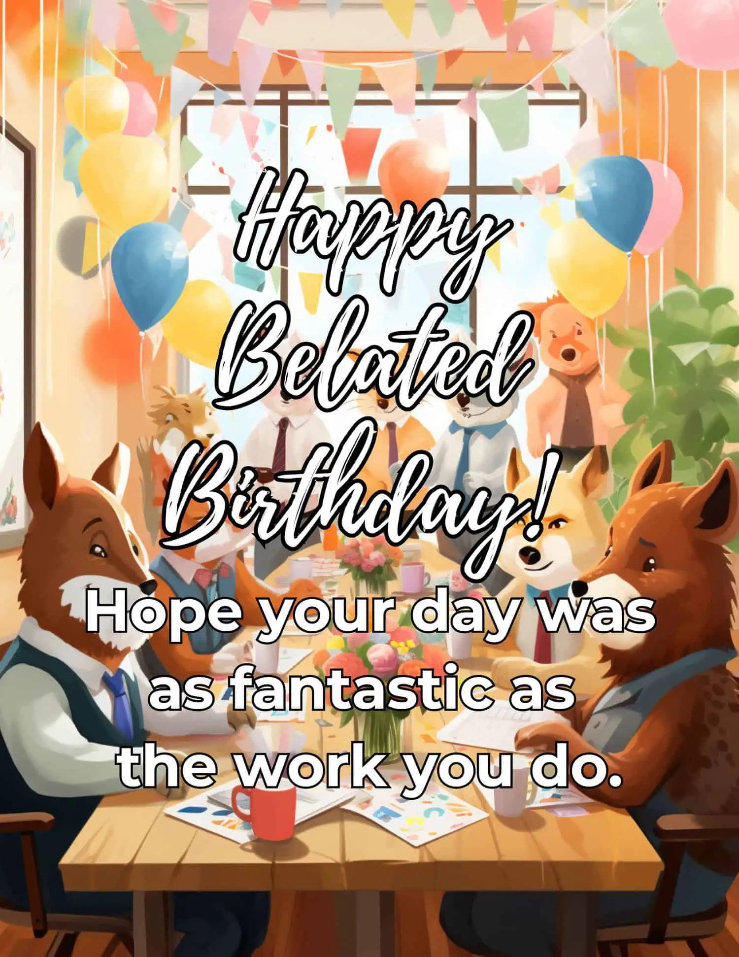 A collection of professional yet warm belated birthday wishes for colleagues, ideal for showing care and maintaining positive workplace relationships, even when you've missed their special day.