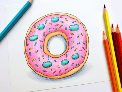 Donut Coloring Pages