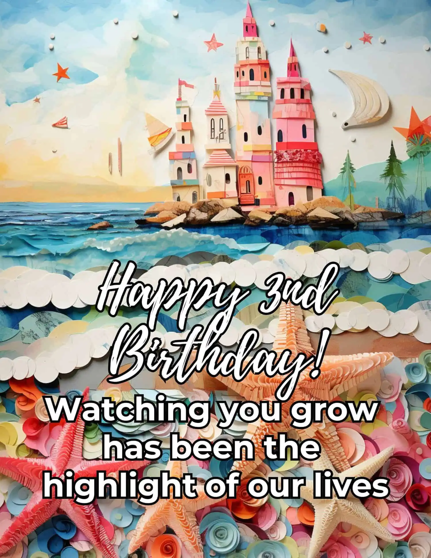 A heartfelt compilation of emotional birthday wishes for a child's third birthday, expressing deep affection, memories, and the joy of witnessing a child's growth and development.
