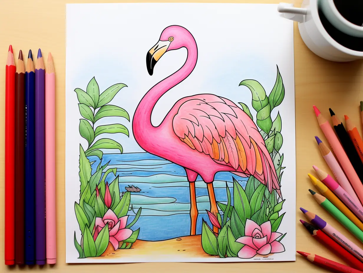 Flamingo Coloring Pages