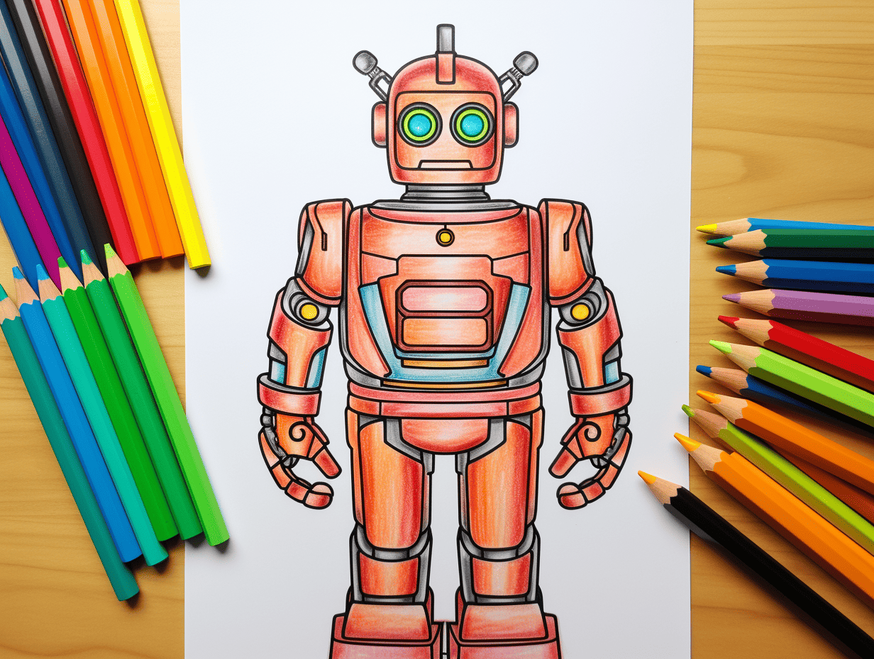 simple robot drawing for kids - Clip Art Library