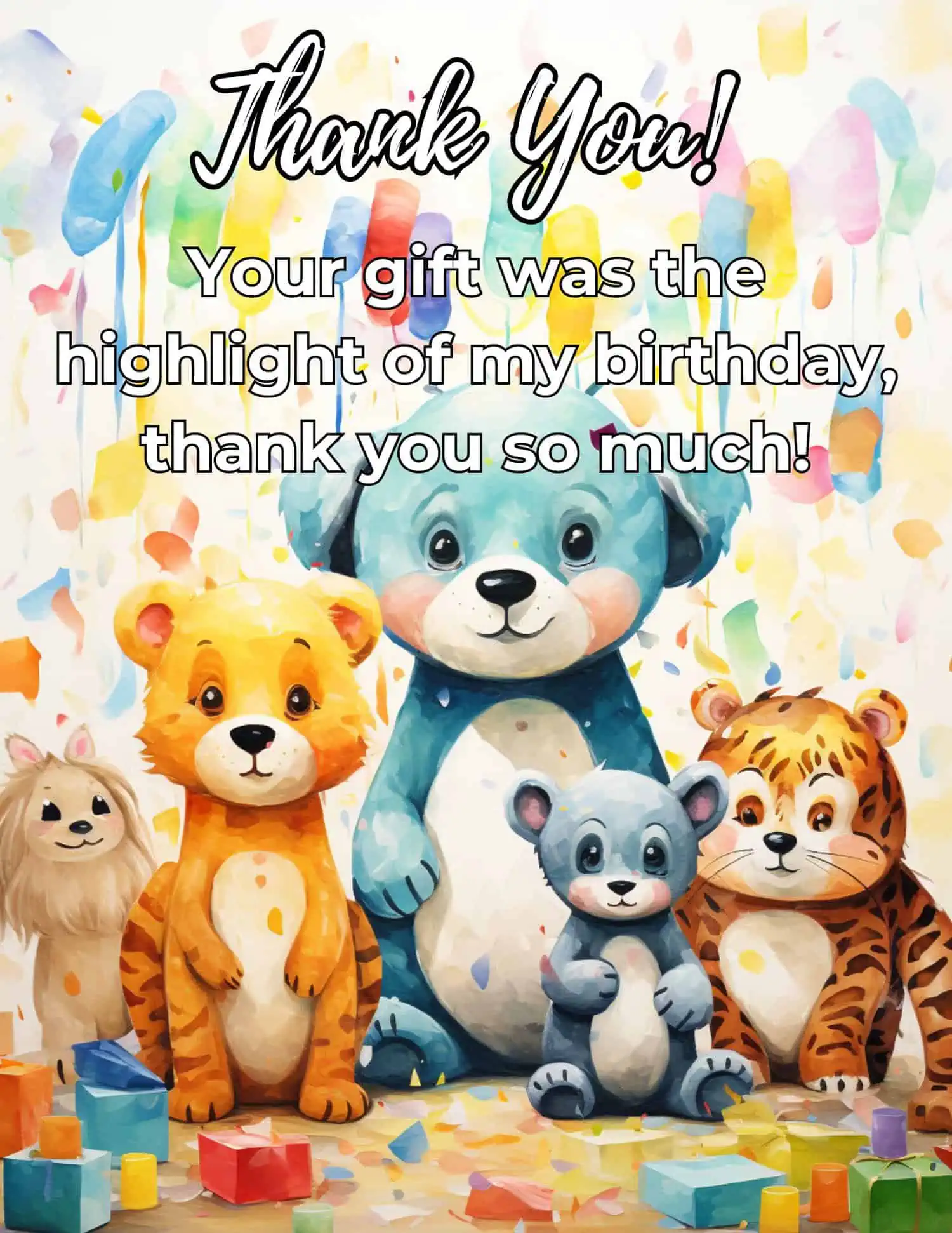 A delightful collection of messages to express gratitude for birthday gifts.