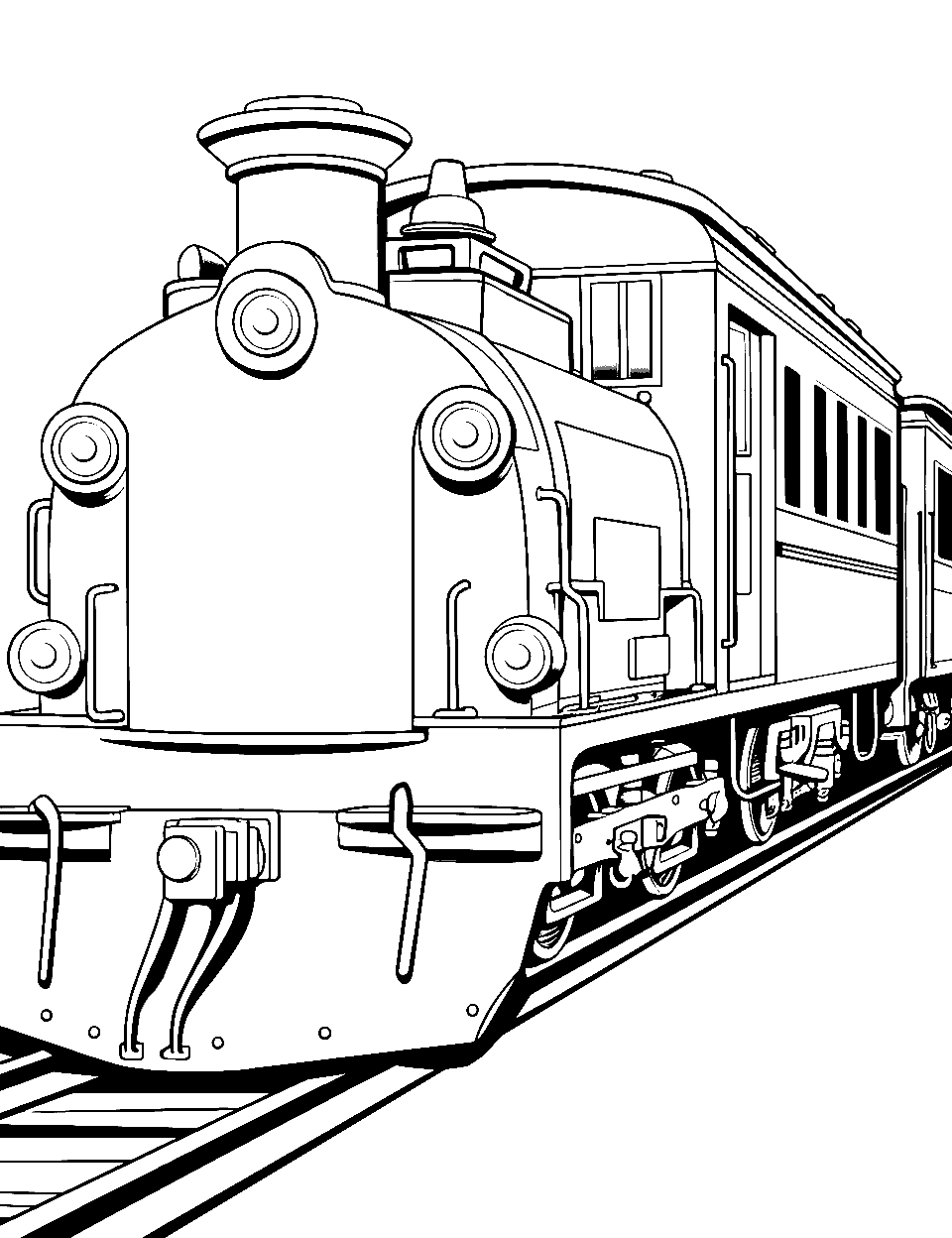 Firefighter Train Mission Coloring Page - A fire department train for emergencies.