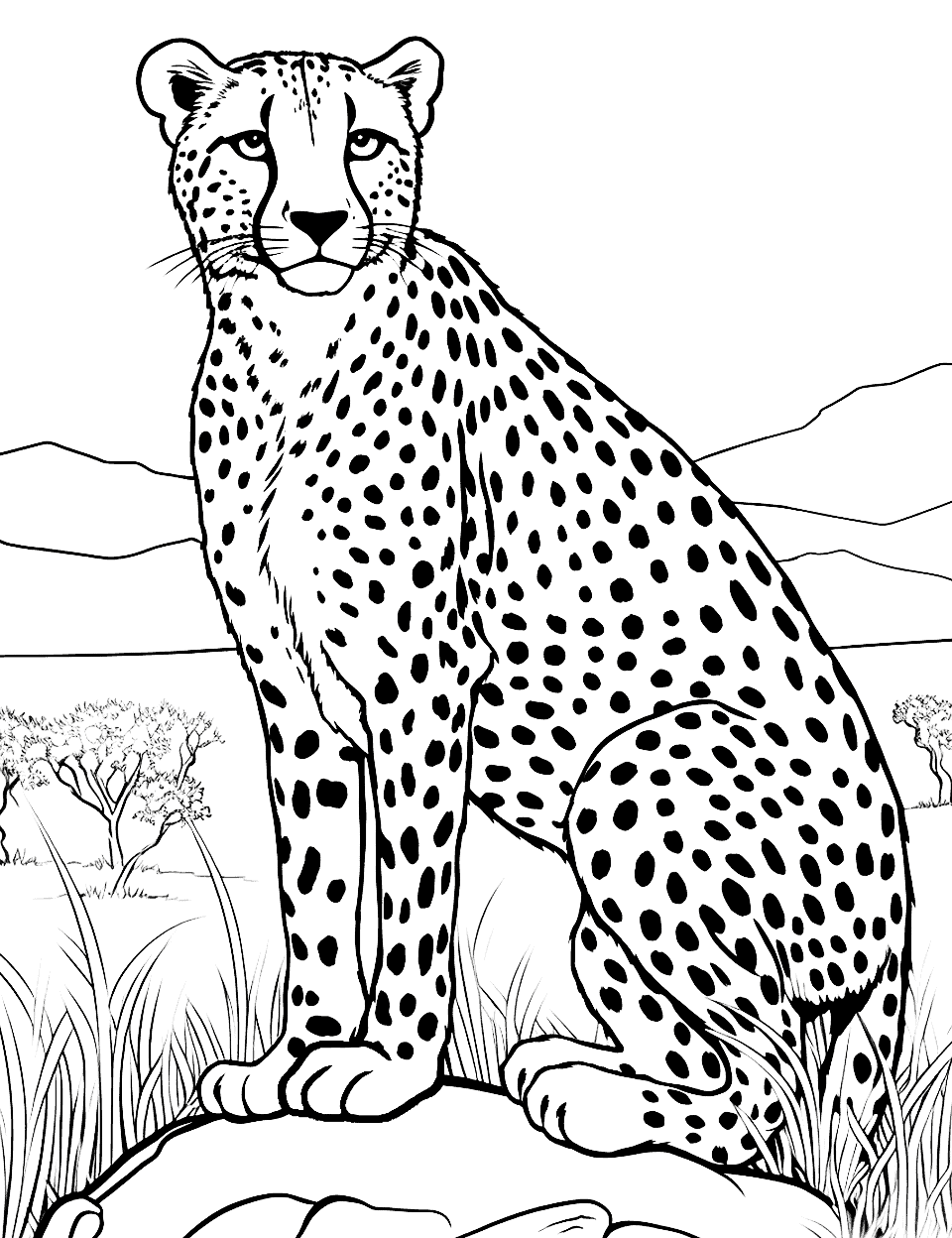 35 Cheetah Coloring Pages: Free Printable Sheets