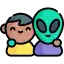 In which movie does a young boy befriend a loveable alien? Icon
