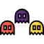What color do the ghost enemies turn to when Pac-Man eats a Power Pellet? Icon