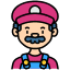 What is the main character’s name in the game Super Mario Bros? Icon