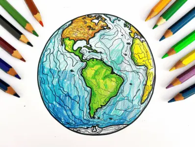 Earth Coloring Pages for Kids