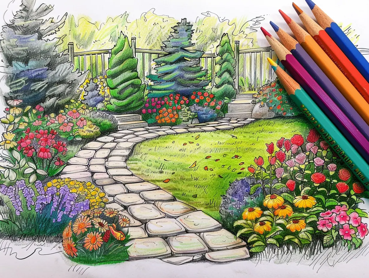 Garden Coloring Pages for Kids