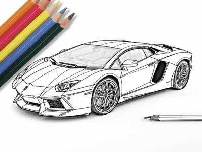 Lamborghini Coloring Pages for Kids