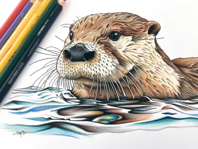 Otter Coloring Pages for Kids