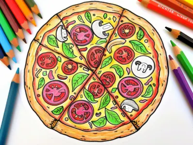 Pizza Coloring Pages for Kids