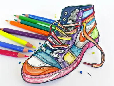 Shoe Coloring Pages for Kids