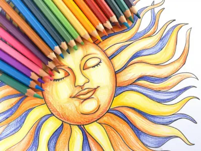Sun Coloring Pages for Kids