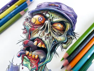 Zombie Coloring Pages for Kids