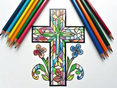 Cross Coloring Pages for Kids