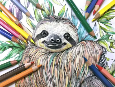 Sloth Coloring Pages for Kids