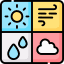 What is the study of the Earth’s atmosphere, climate, and weather pattern? Icon