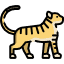 Of these three animals — Amur tiger, Tasmanian tiger, and Wolverine — which is extinct? Icon