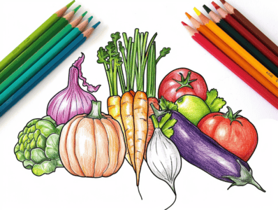 vegetable coloring pages