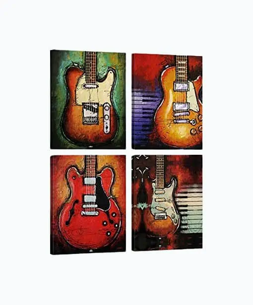 Product Image of the Abstract Guitar Music Wall Art