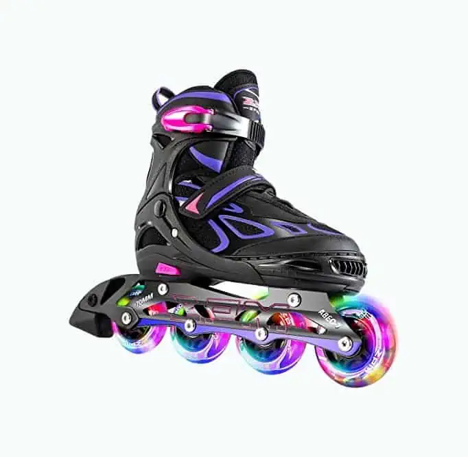 Product Image of the Adjustable Inline Skates with Lightup Wheels