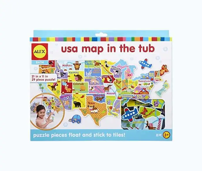 Product Image of the Alex USA Map in The Tub