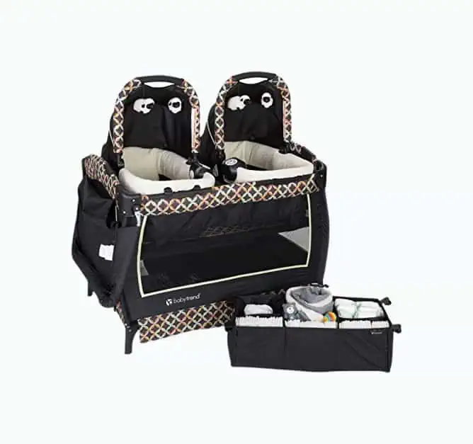 Double travel hotsell cot twins