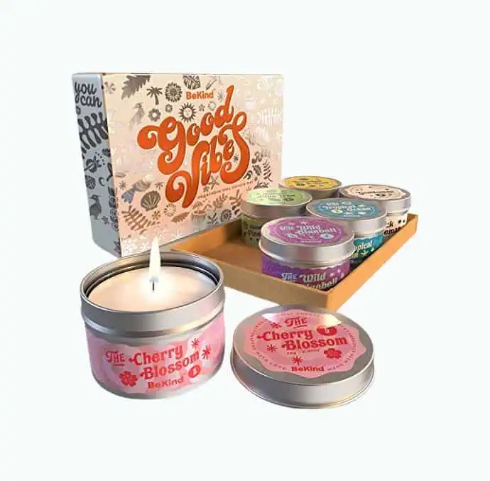 Product Image of the BeKind Good Vibes 6 Scented Candles