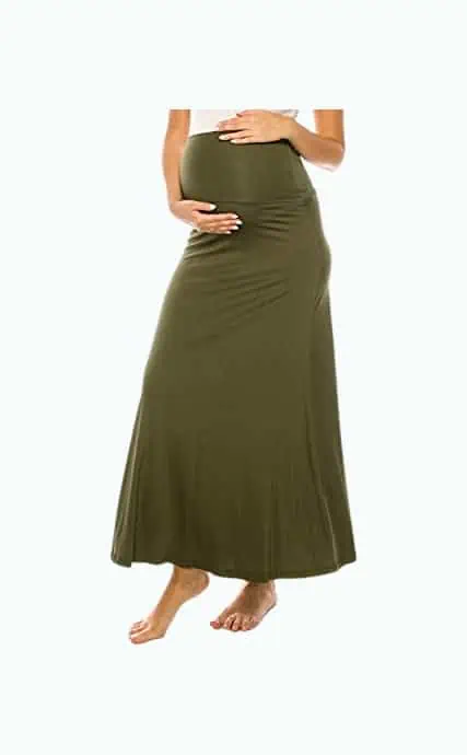 Product Image of the BeachCoco: Women’s Over-the-Belly Maxi-Maternity Skirt