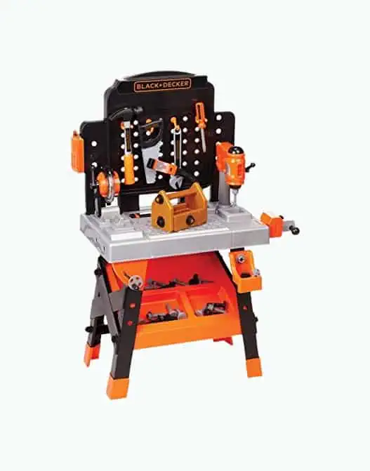 Black And Decker Junior Power Tool Workshop Workbench Kids Pretend