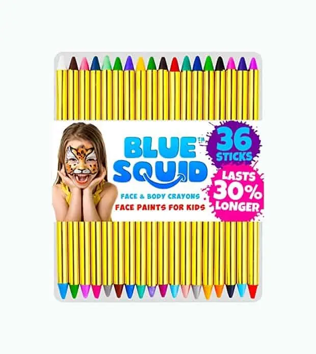 Product Image of the Blue Squid Face Crayons