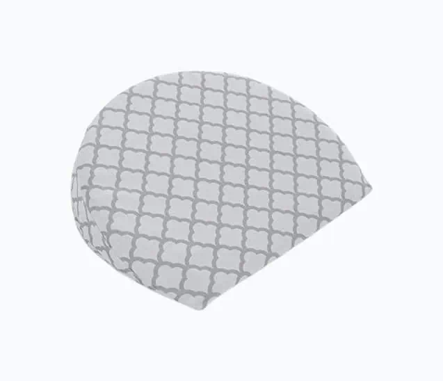 Product Image of the Boppy Pregnancy Wedge, Scallop Trellis Gray and White, Maternity Wedge with...
