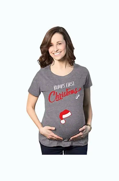 Product Image of the Bump’s First Christmas Shirt