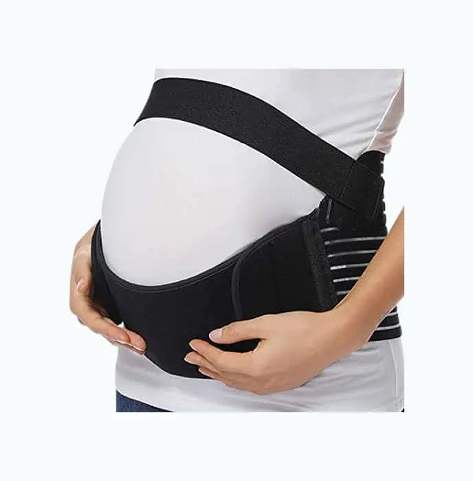 Maternity Belly Band, Pregnancy Support Belt, Breathable Belly Support  Brace for Abdomen, Pelvis, Waist & Back Pain at  Women's Clothing  store