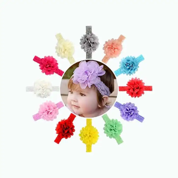 Product Image of the Chiffon Lace Flower Headband