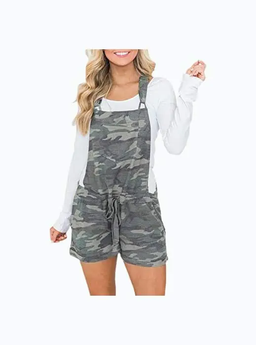 Product Image of the Chimikeey Short Camo Jumpsuit/ Overall Shorts