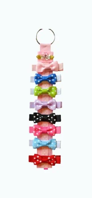 Product Image of the Colorful Polka Dot Print Hair Bows