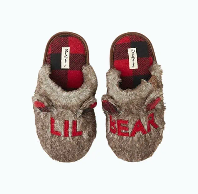 Product Image of the Dearfoams Child Li’l Bear Slippers