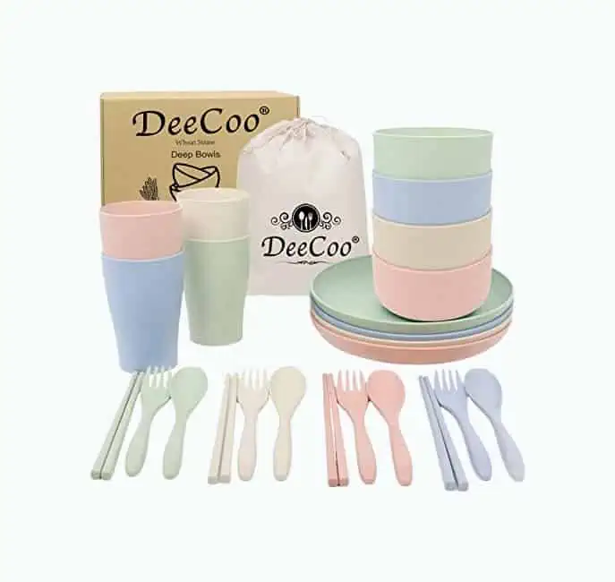 Product Image of the DeeCoo Wheat Straw Dinnerware Sets